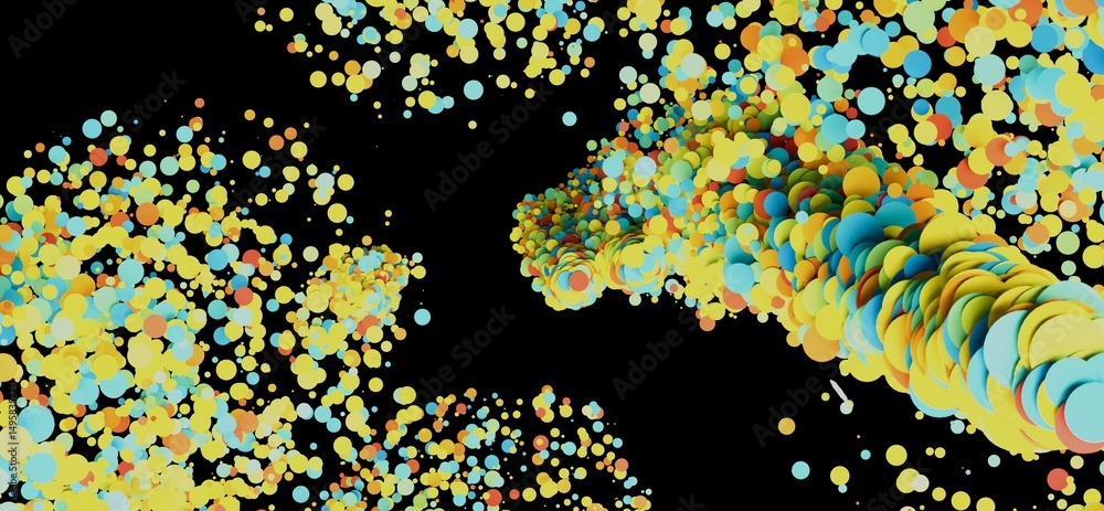 Leinwandbilder abstract background with vibrant circles. perfect for design projects.