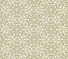 Abstract retro floral seamless pattern. Vector vintage flower art deco texture. Geometric minimalist background.