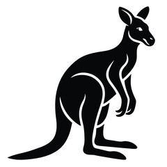 Majestic Kangaroo Silhouette Australian Wildlife Vector Art