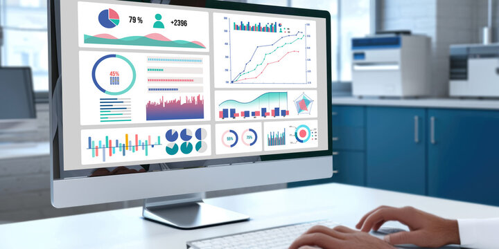 Business data dashboard provide brisk business intelligence analytic for marketing strategy planning
