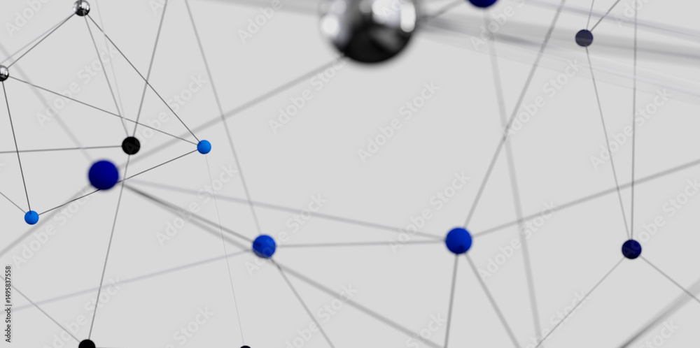Poster modern network connection visualization. ideal for tech, business, and communication themes.