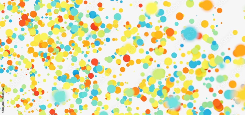 Aufkleber bright, cheerful background of colorful floating circles. perfect for websites, presentations, and m