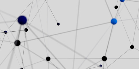 Modern abstract background with connected dots and lines.  Ideal for technology, network, or connection concepts.