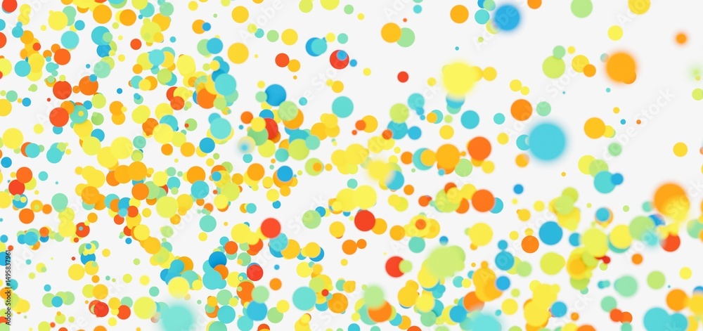 Leinwandbilder bright, cheerful background with colorful floating circles. perfect for presentations or websites.