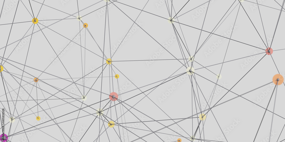 Poster Stock photo of an abstract network.  Ideal for technology, connection, and communication concepts.