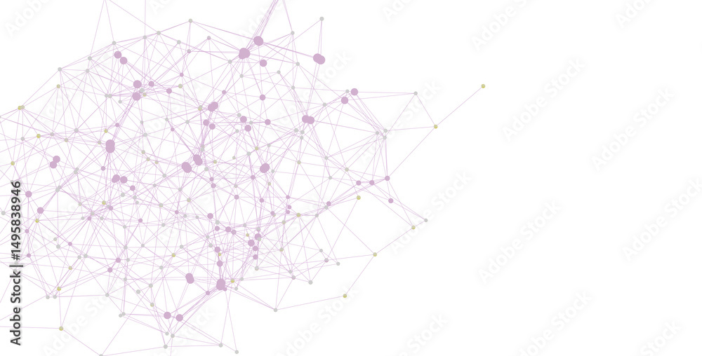 Poster Abstract background with connected dots and lines. Network concept. Technology, connection, digital, communication.