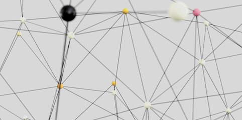 Abstract image of interconnected nodes.  Perfect for technology, network, or connection concepts.