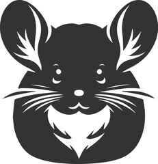 Obraz premium Vector chinchilla silhouette drawing
