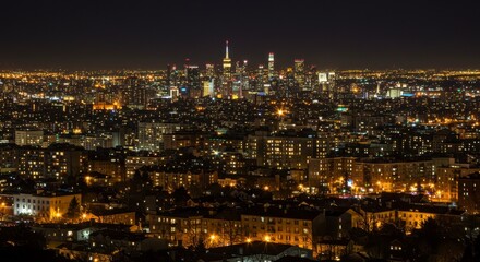 Fototapeta premium Urban night cityscape