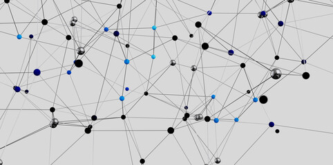 Abstract image depicting a complex network of connections. Ideal for technology, data, and...