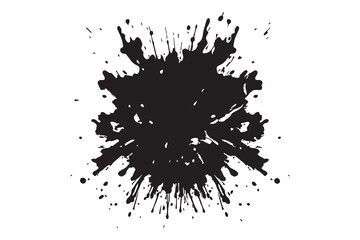 Vector art of Black ink blot isolated on white background