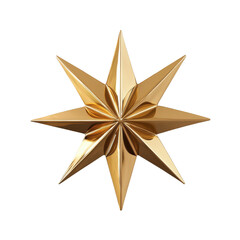 Obraz premium Stunning Golden Star Decoration for Festive Celebrations and Home Decor on transparent background