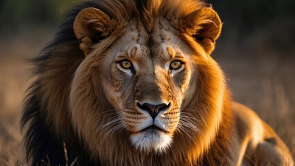 Naklejka premium AFRICAN LION FEMALE PORTRAIT