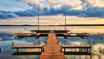 boats at sunset