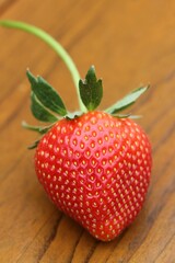 One large red strawberry.
