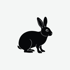 Rabbit Vector Silhouette – High-Quality Bunny Outline for Designers & Crafters