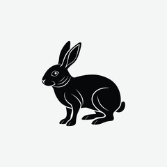 Rabbit Vector Silhouette – High-Quality Bunny Outline for Designers & Crafters