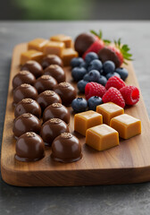 Chocolate and Caramel Tasting Board