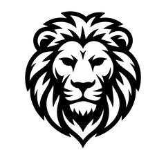 lion head silhouette vector