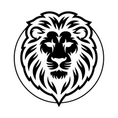 lion head silhouette vector