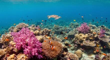 Fototapeta premium Vibrant underwater coral reef