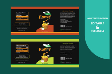 honey label design template,pure Honey label or packaging design