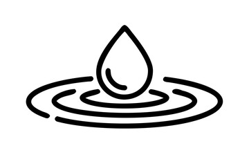 Fototapeta premium Abstract Water Drop Ripple Icon Nature, Purity, Serenity