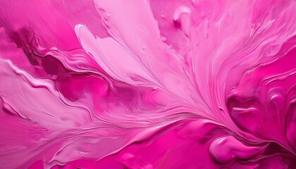 Obraz premium bright pink painting background abstract art with liquid fluid grunge texture acrylic paint