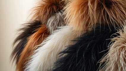 Naklejka premium Detailed texture of animal fur and hair in a close-up photo