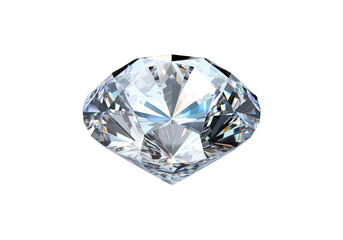 Sparkling diamond gemstone isolated on a white background