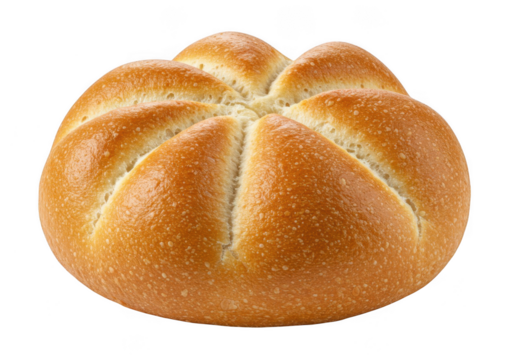 Kaiser roll isolated on transparent background