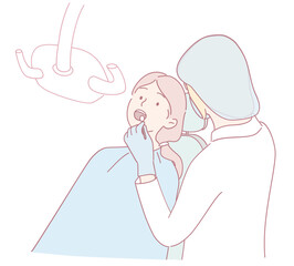 A dentist is carefully examining a patients teeth during a thorough dental checkup in a clinical setting