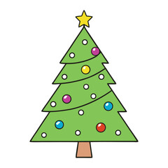 A magical Christmas tree glows brightly, surrounded by shimmering defocused light dots that create a dreamy, festive atmosphere full of warmth and holiday cheer.

