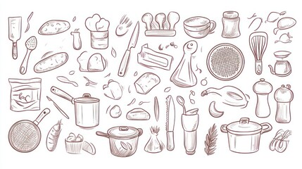 Kitchen Utensils and Food Items