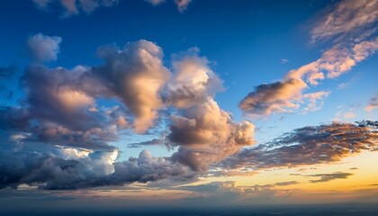 beautiful sky with cloud before sunset