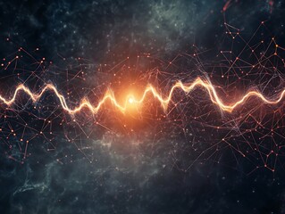 An animation of a glowing pulse during a dual-state qubit's transition.