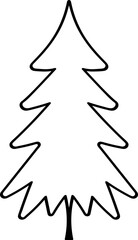 Christmas tree hand drawing doodle sketch element