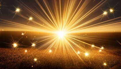 sun rays and sparkles element
