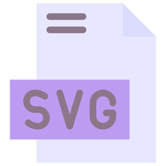 SVG File Format Vector Icon, Isolated On Abstract Background.