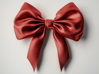 Elegant Red Satin Bow for Gift Wrapping and Decoration