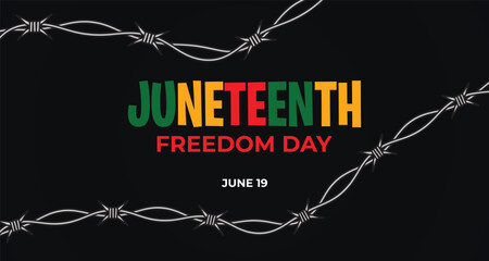Juneteenth Freedom Day Celebration Banner background
