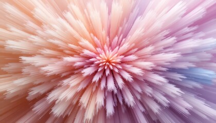 Abstract background featuring a burst of pink, peach and white spiky shapes