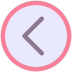 Obraz premium Left Arrow, Chevron Vector Flat Isolated Icon, User Interface Icon.