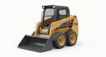 Skid Steer Loader Isolated on White Background