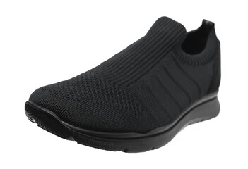 new light, flexible, anatomic black shoes, isolated on white background