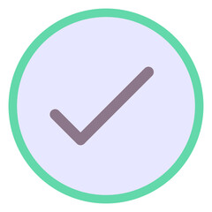 Check Mark, Tick Vector Flat Isolated Icon, User Interface Icon.