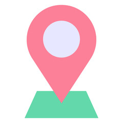 Location Pin Tick Vector Flat Isolated Icon, User Interface Icon.