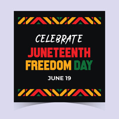 Proud to Celebrate Juneteenth Design Banner Background