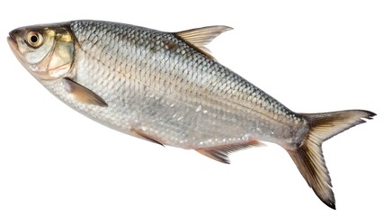 Obraz premium hilsa fish isolated on white background PNG. AI GENERATED 