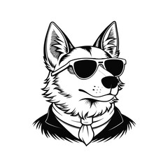 vector illustration of a dog